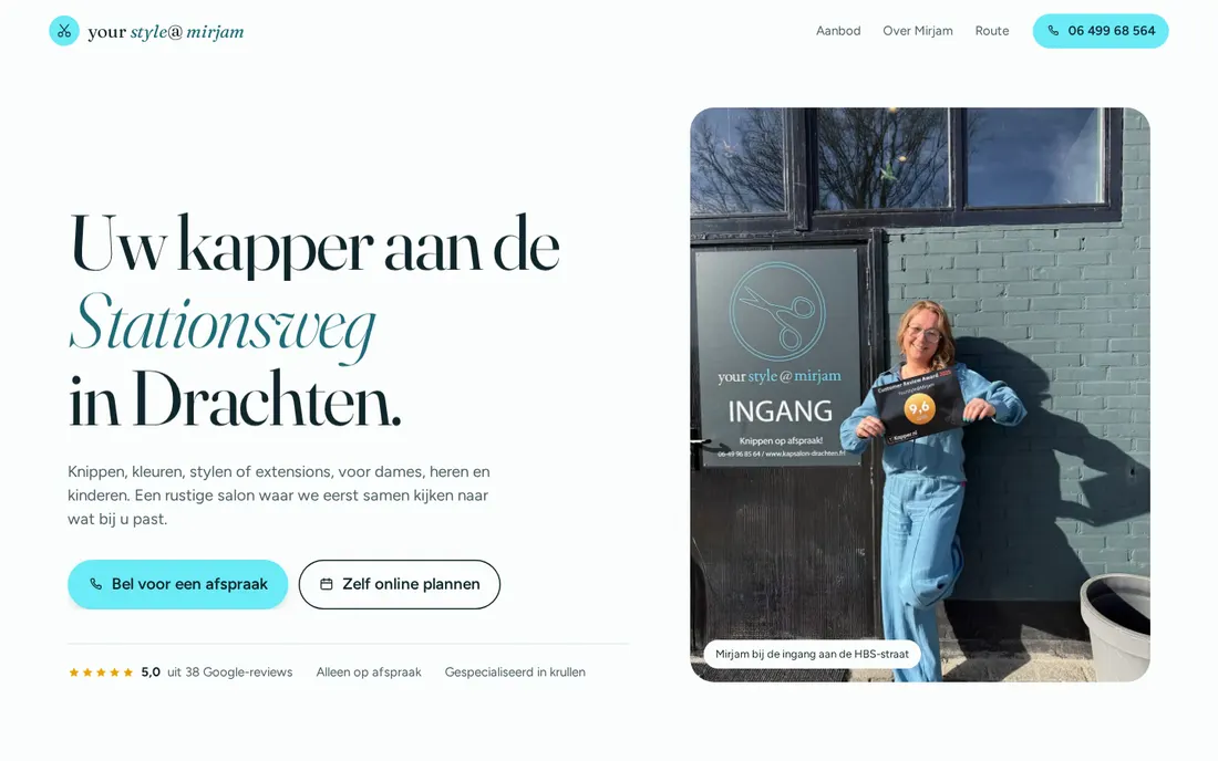 Richting A op een computer