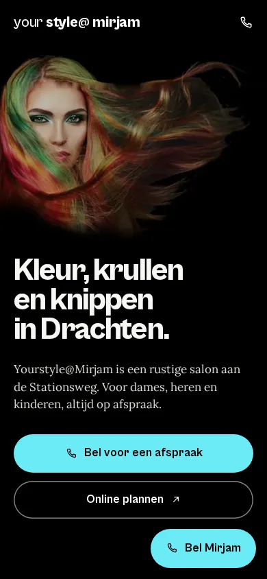 Richting B op een telefoon