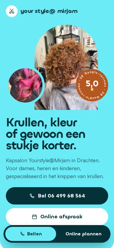 Richting C op een telefoon