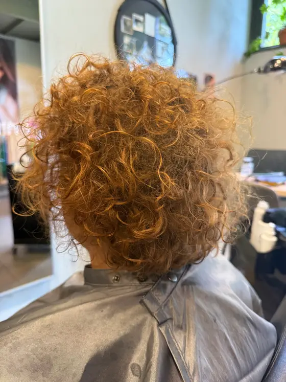 Koperen krullen in de salon